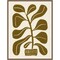 Linocut Houseplant No 2 by Alisa Galitsyna Framed Canvas Wall Art